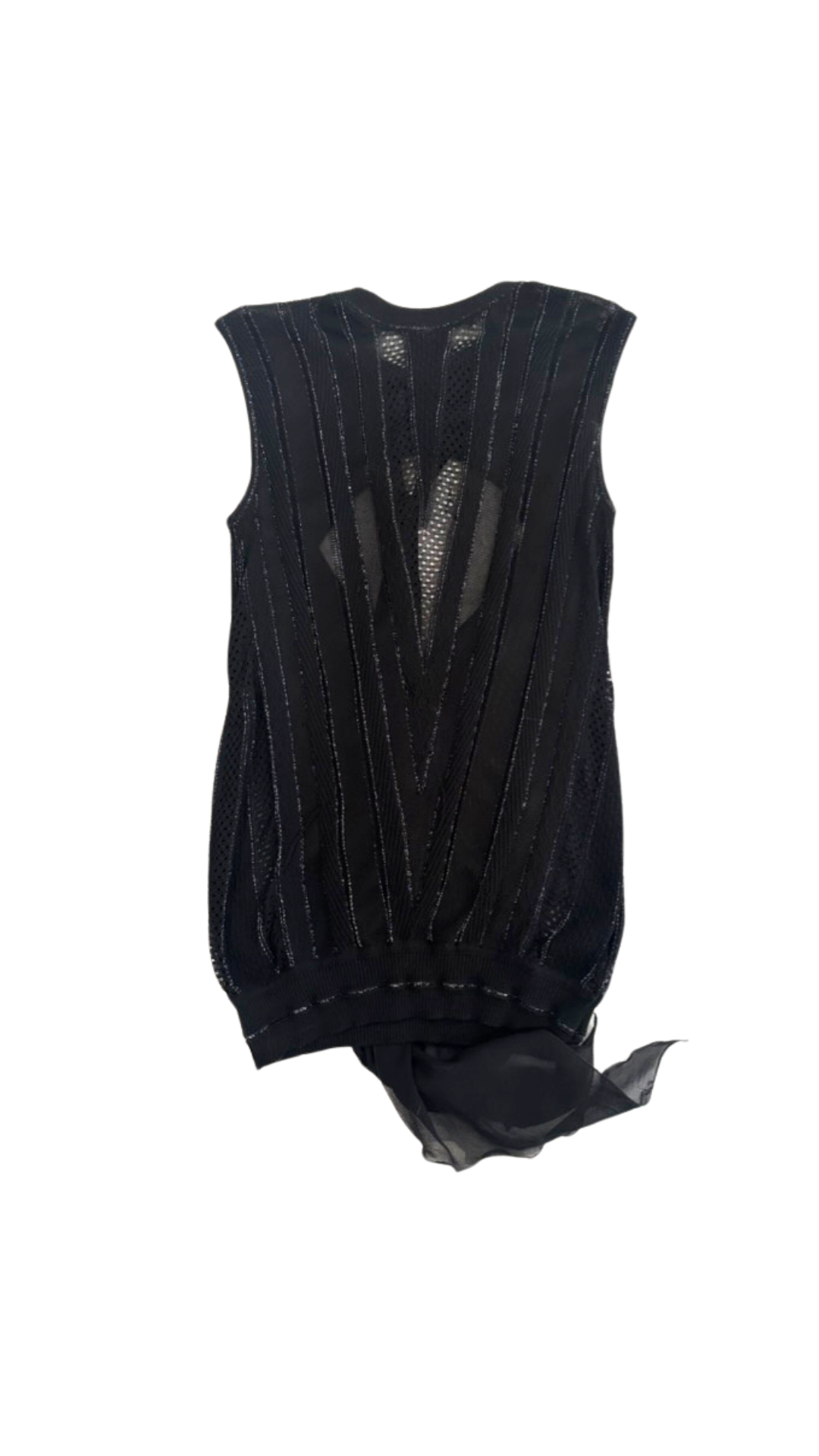 ROBERTO CAVALLI BLACK TOP W/ TIE DETAIL