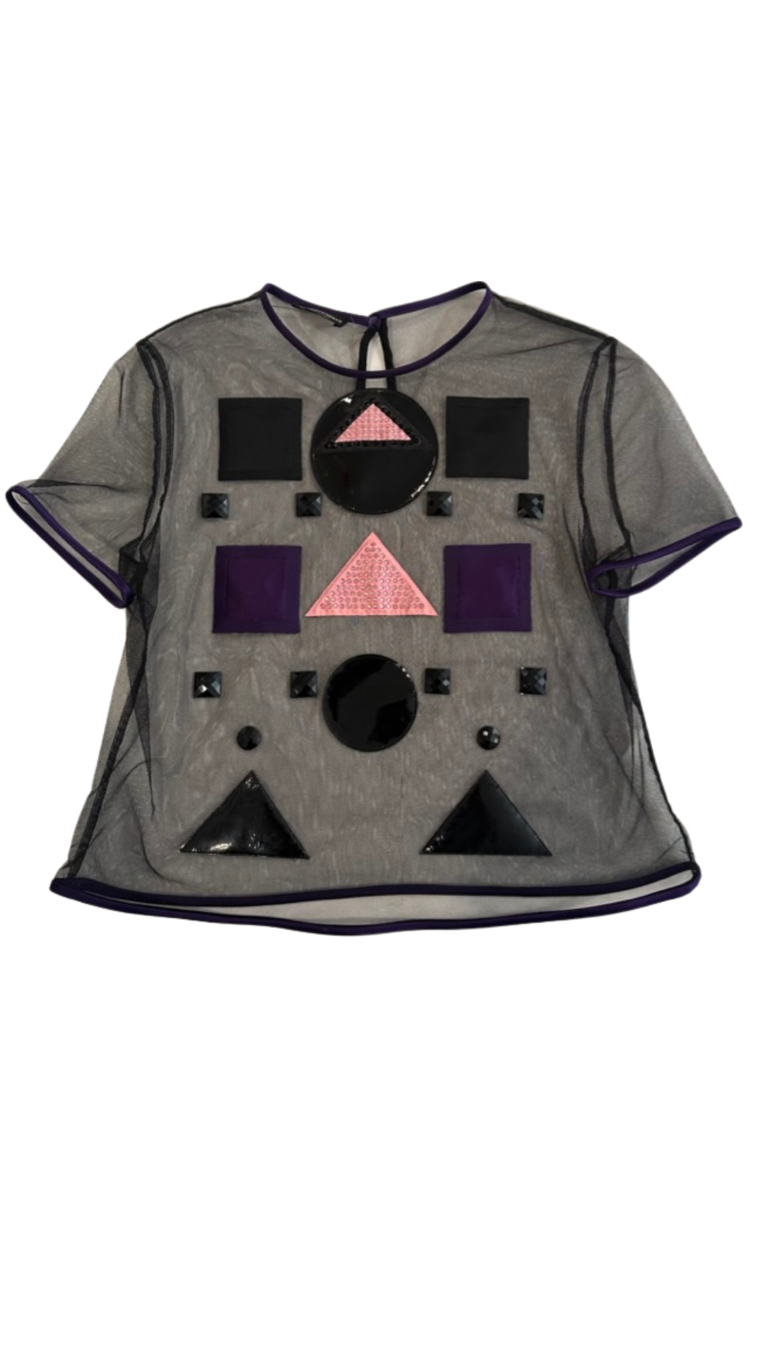 GIORGIO ARMANI SHEER TOP W SHAPES