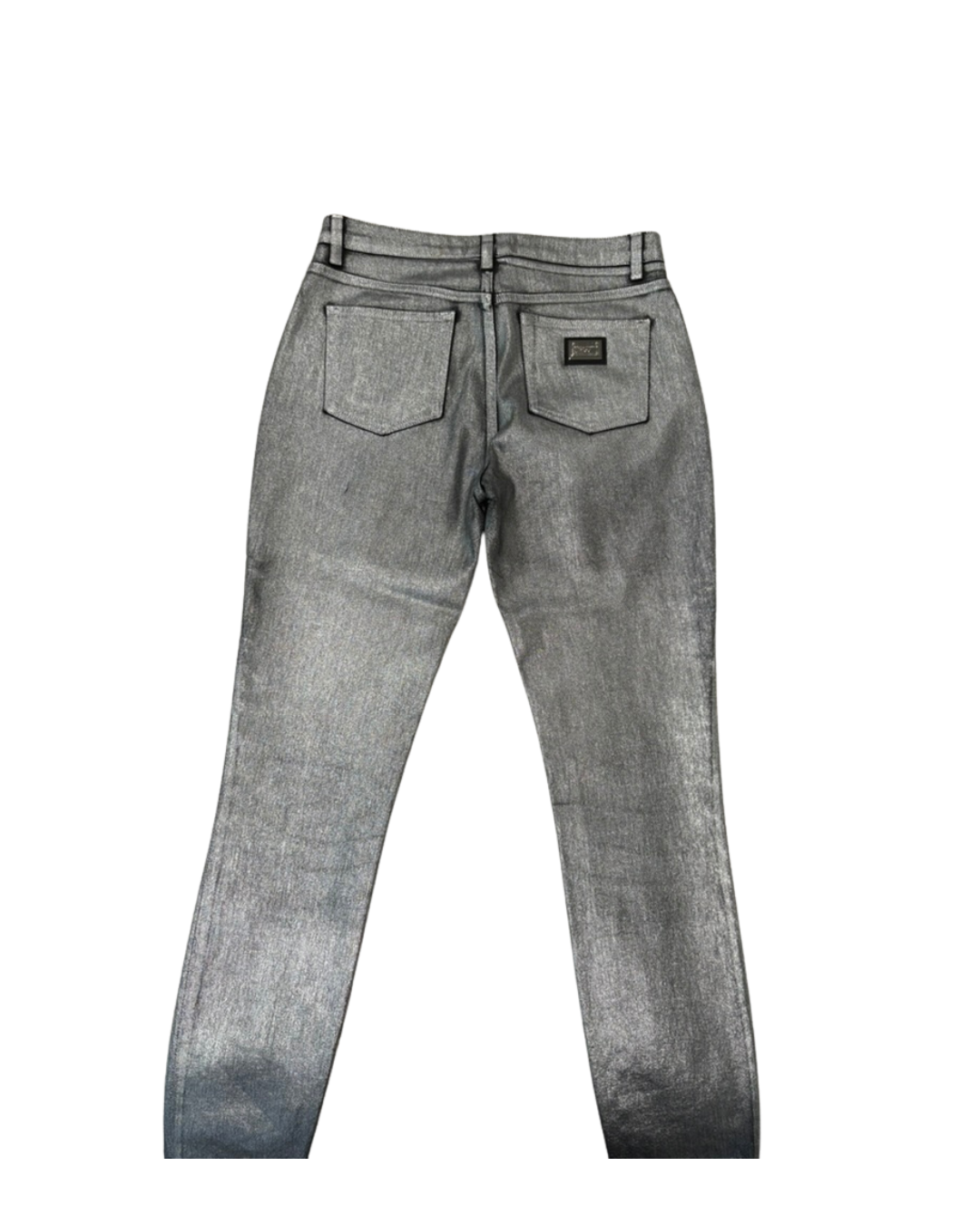 DOLCE & GABBANA METALLIC SILVER DENIM