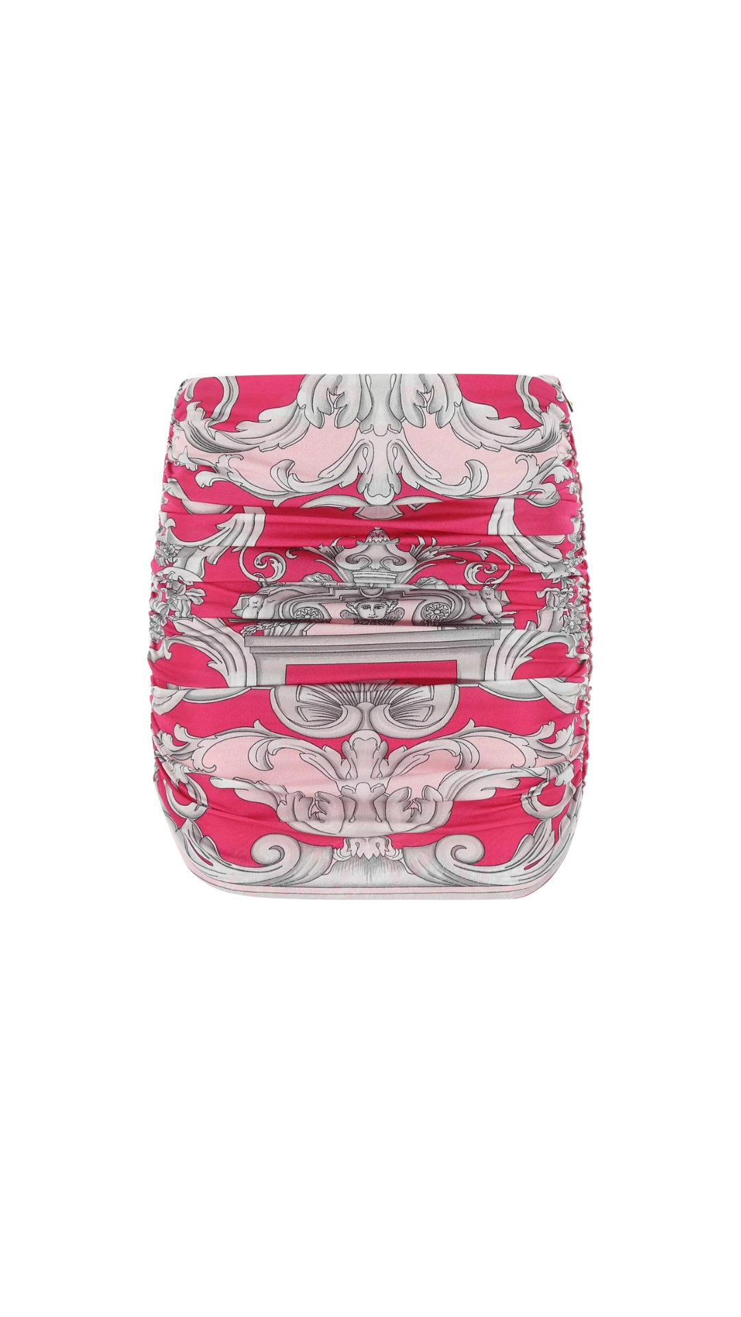 VERSACE GRAPHIC PRINTED RUCHED SKIRT