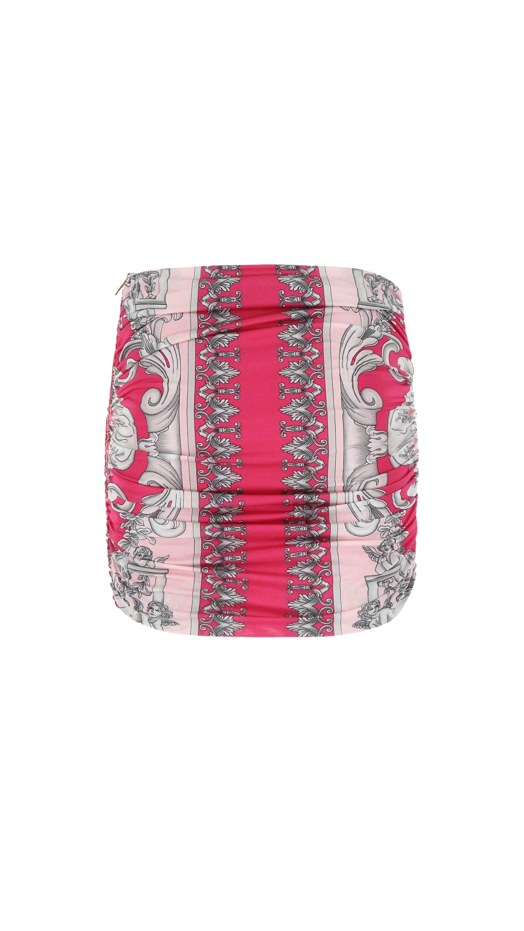 VERSACE GRAPHIC PRINTED RUCHED SKIRT