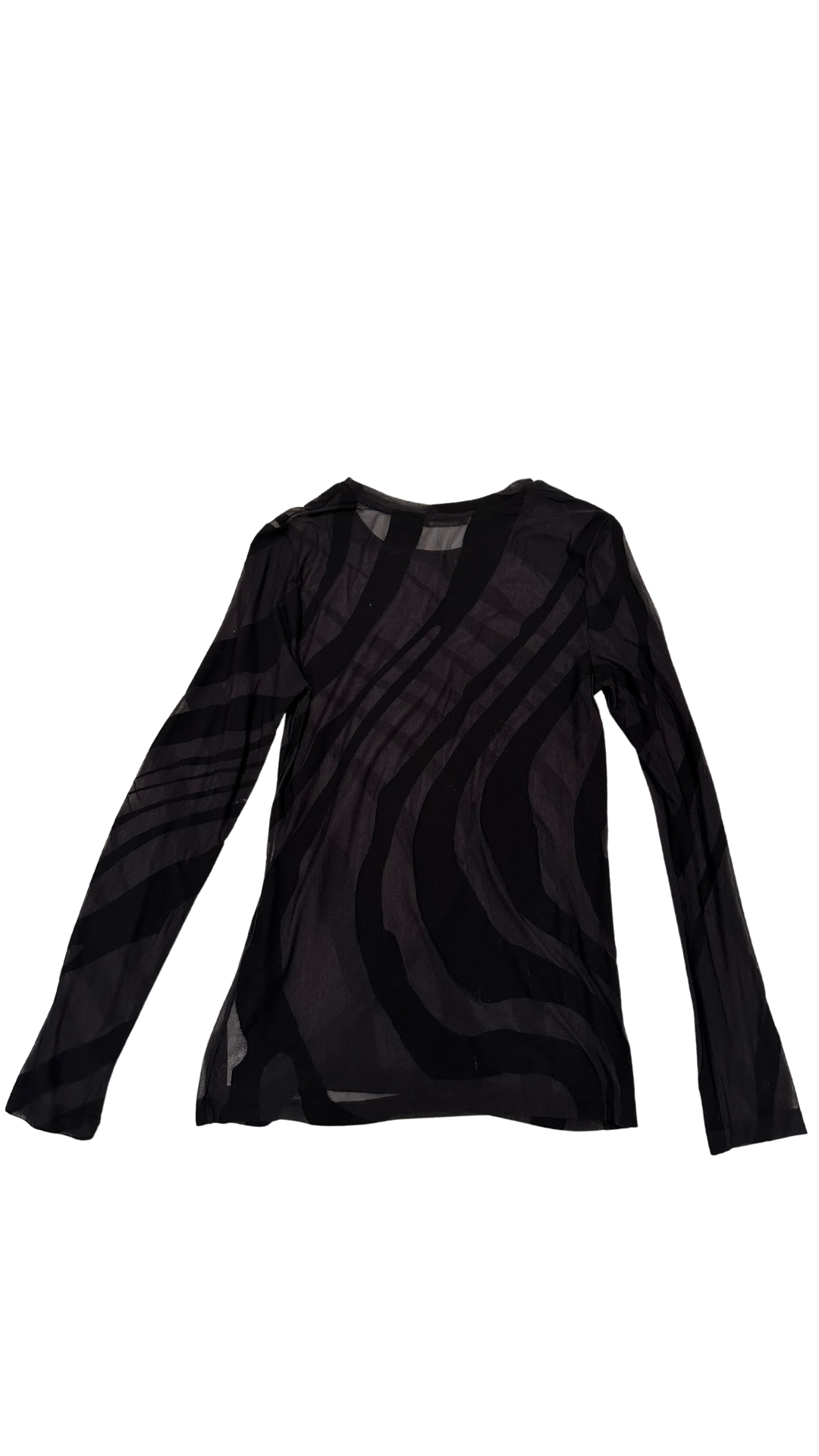ROBERTO CAVALLI SHEER LONG SLEEVE TOP