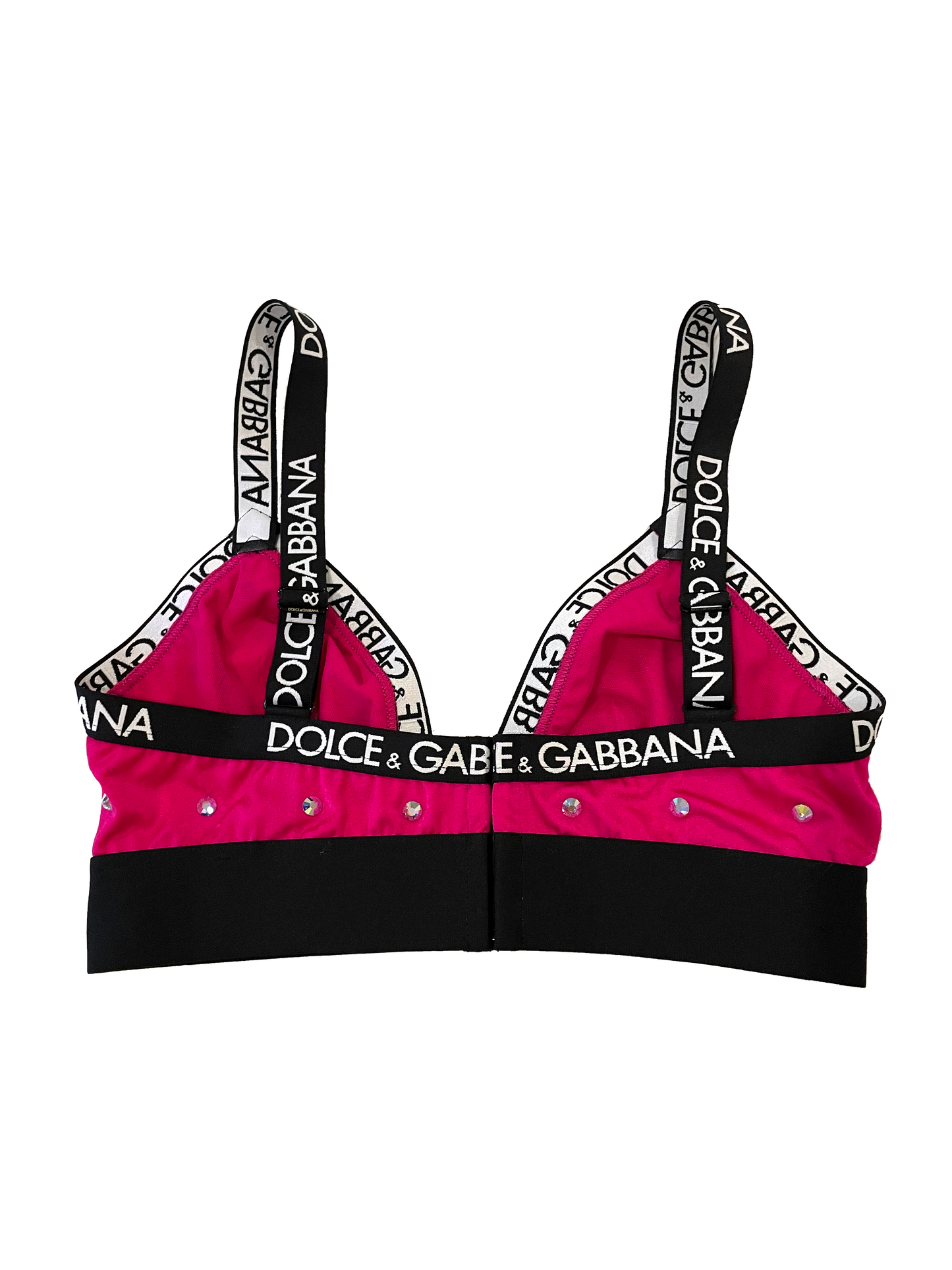 D&G RHINESTONE PINK BRA