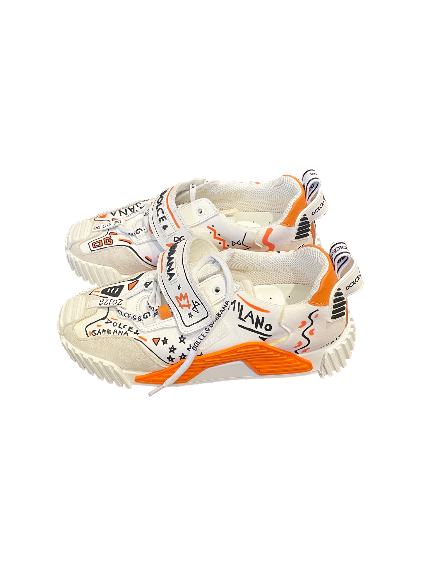 DOLCE & GABBANA FABRIC NS1 SNEAKERS WITH LOGO PRINT