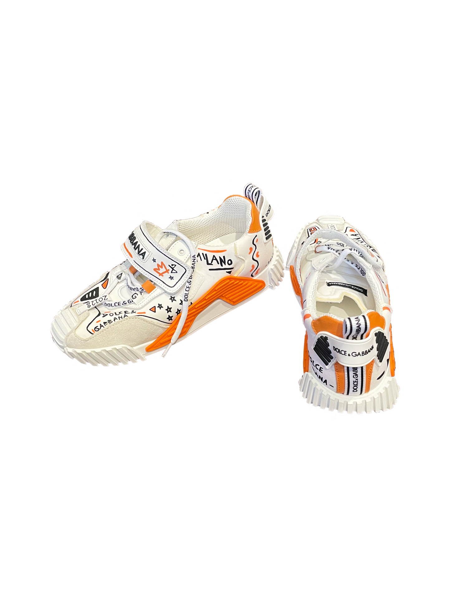 DOLCE & GABBANA FABRIC NS1 SNEAKERS WITH LOGO PRINT