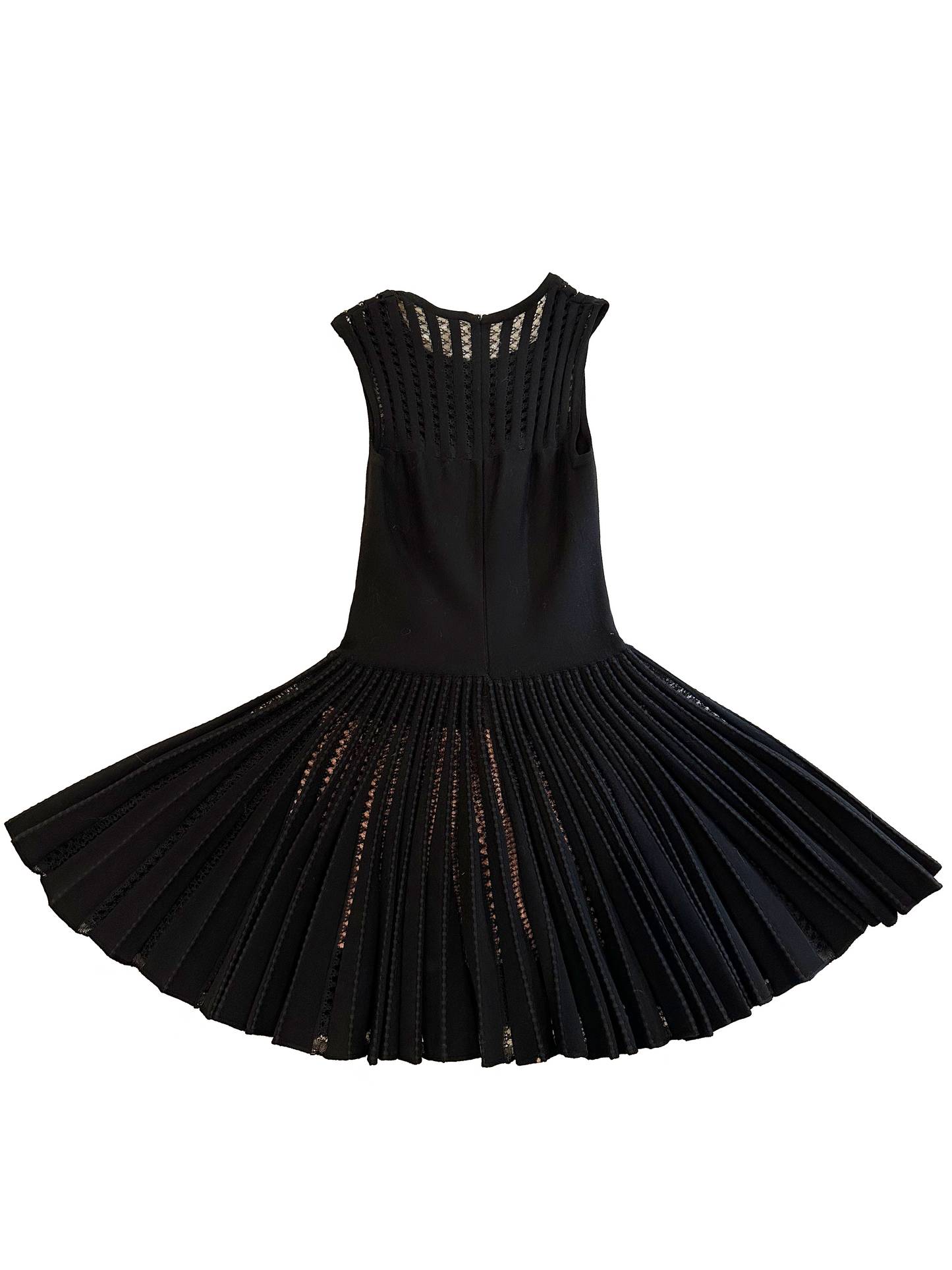 ALAIA BLACK PLEATED DRESS