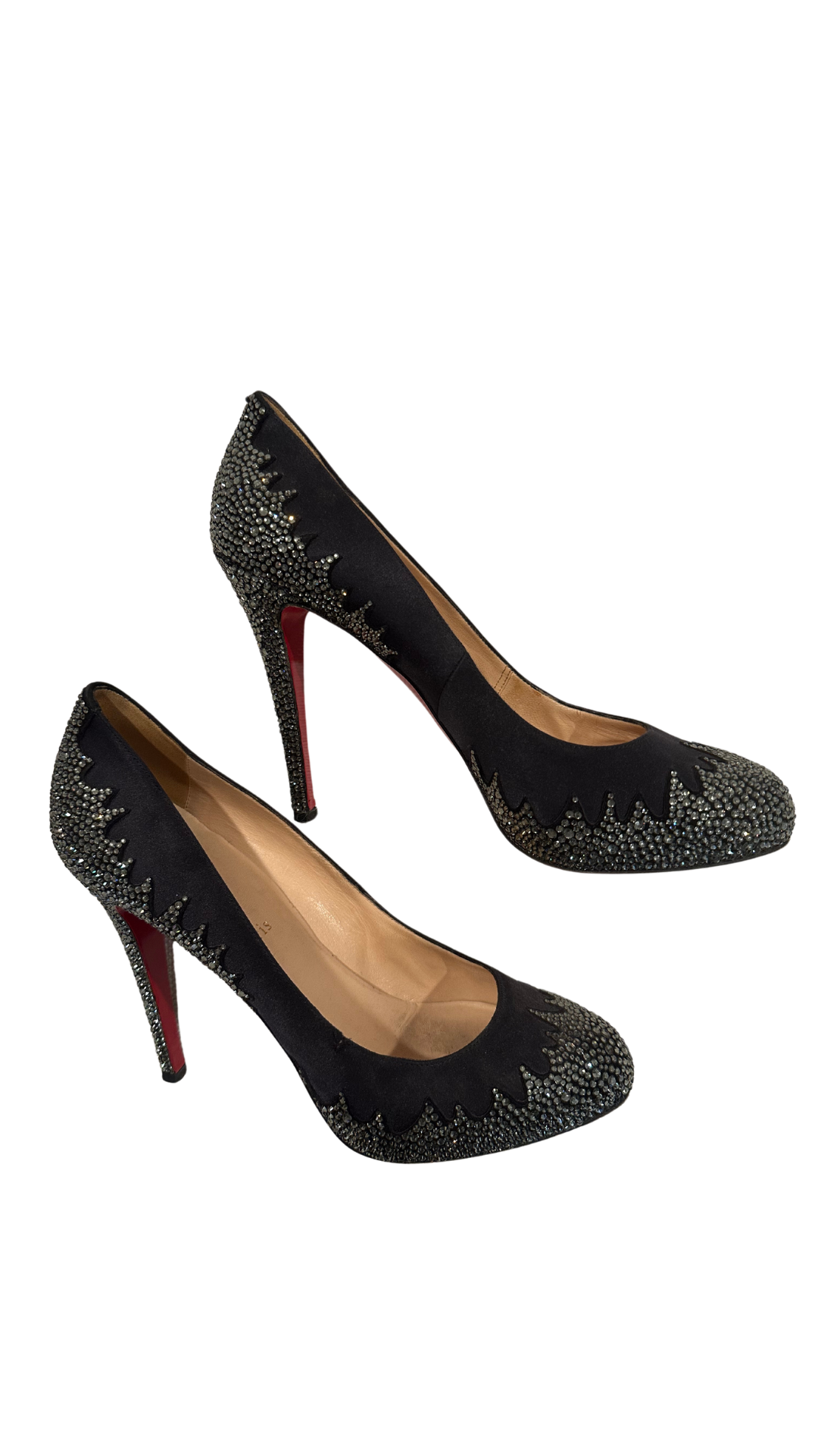 CHRISTIAN LOUBOUTIN CRYSTAL EMBELLISHED PUMPS