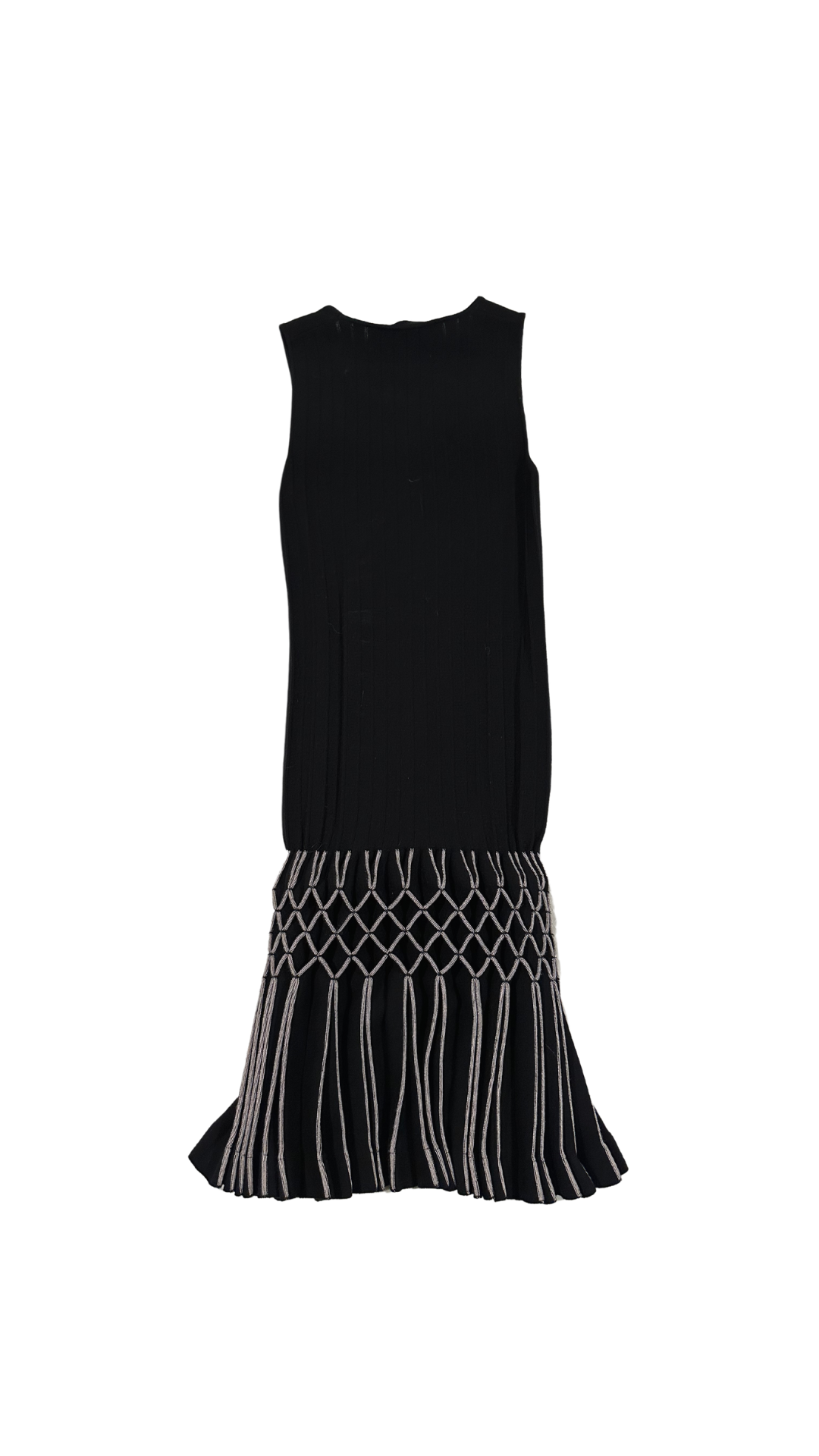 PHILIPP PLEIN KNIT PLEATED BLACK DRESS