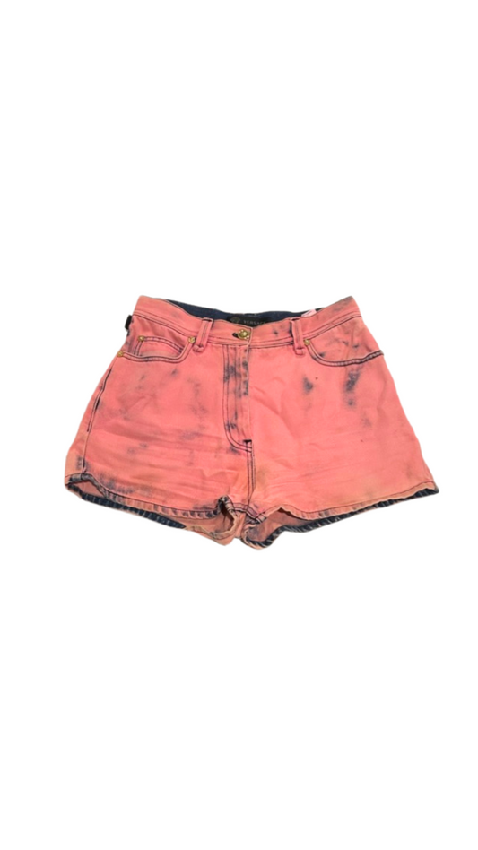 VERSACE PINK WASH DENIM SHORTS