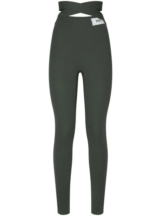 KIM DOLCE & GABBANA Crossover Strap Leggings