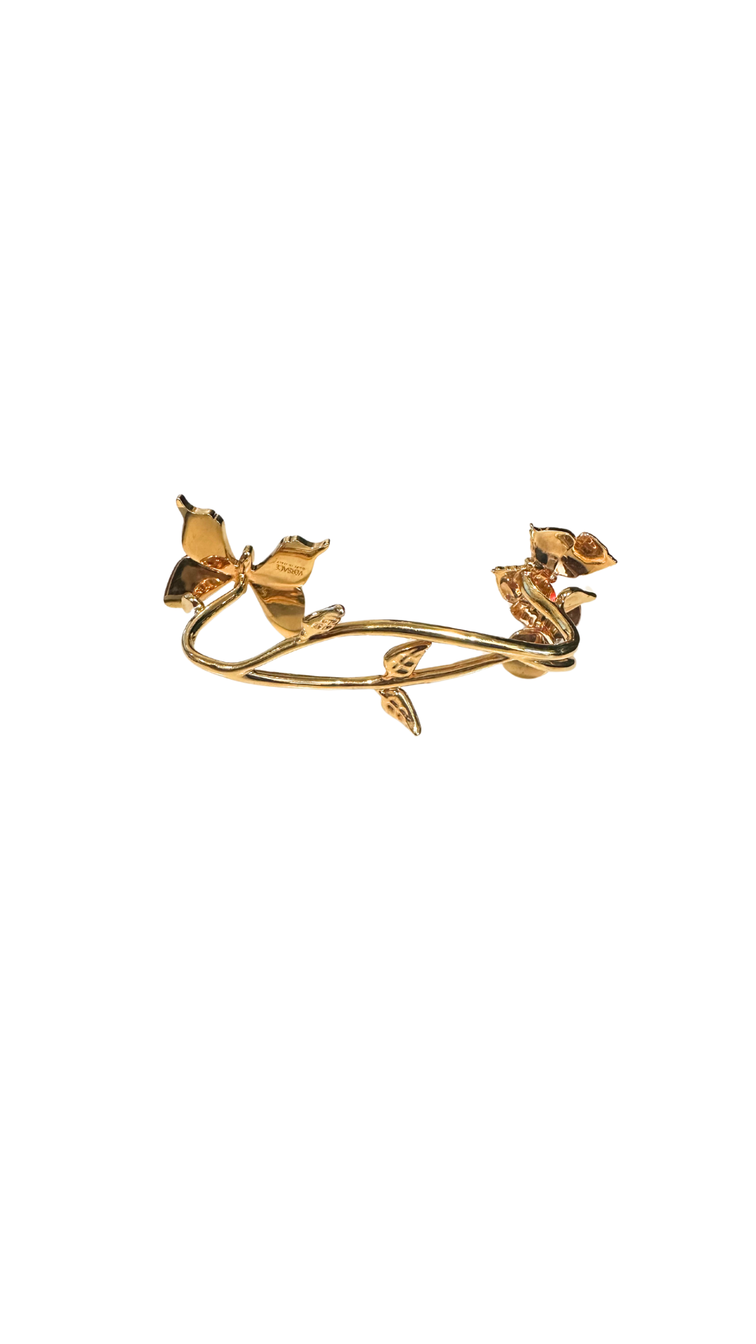 VERSACE CRYSTAL BUTTERFLIES PALM CUFF BRACELET