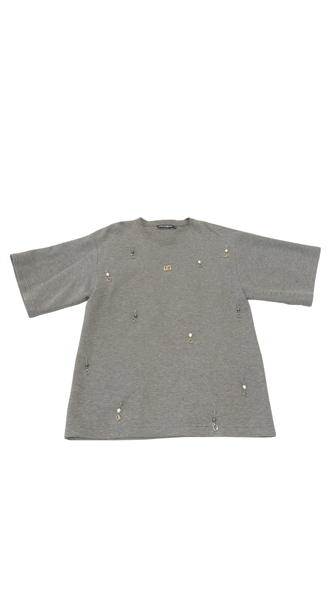 DOLCE & GABBANA PEARL PENDANT T-SHIRT