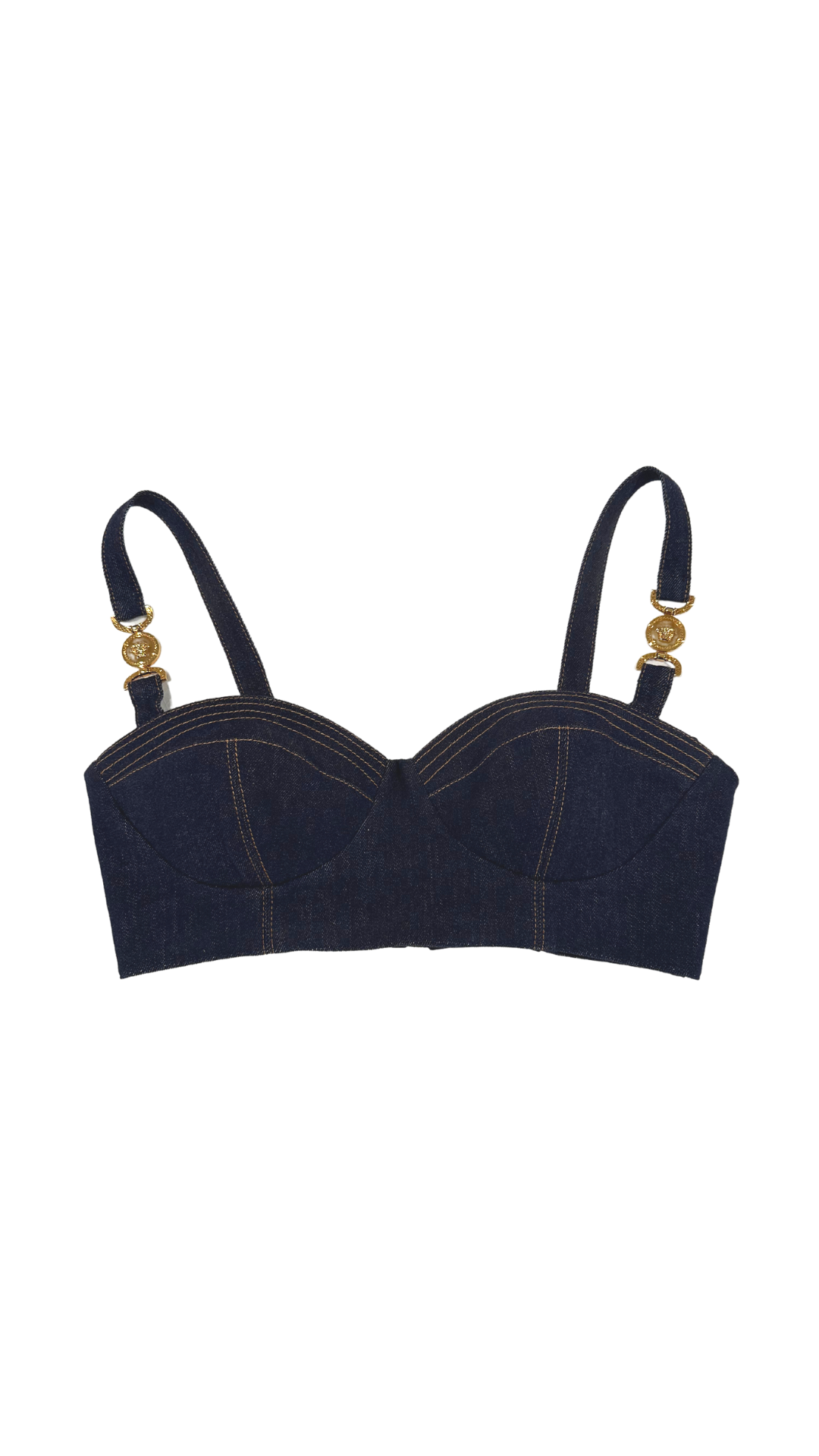 VERSACE DENIM BRA TOP