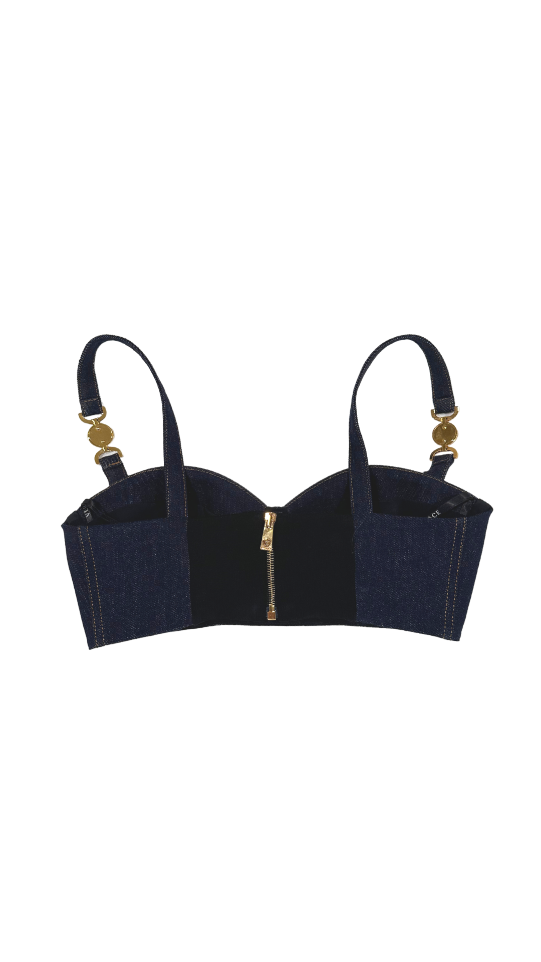 VERSACE DENIM BRA TOP