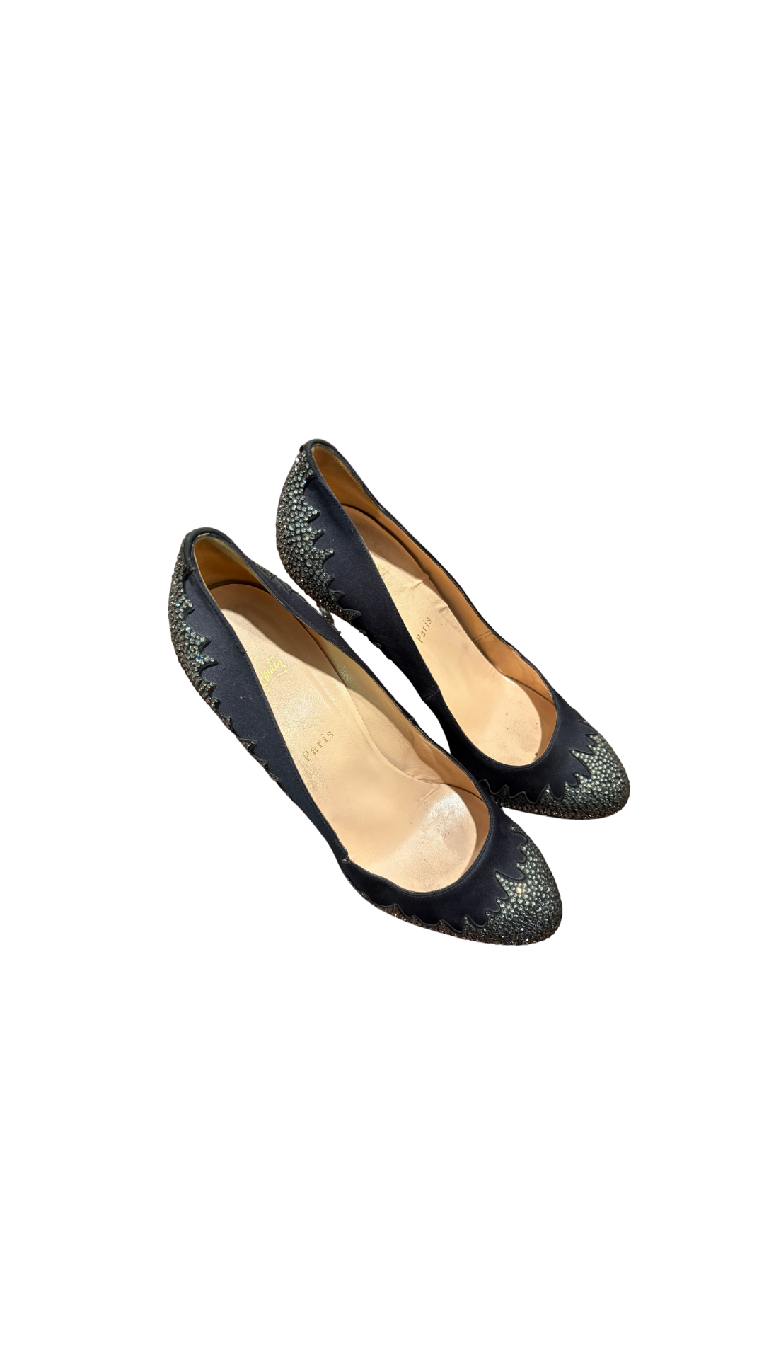 CHRISTIAN LOUBOUTIN CRYSTAL EMBELLISHED PUMPS
