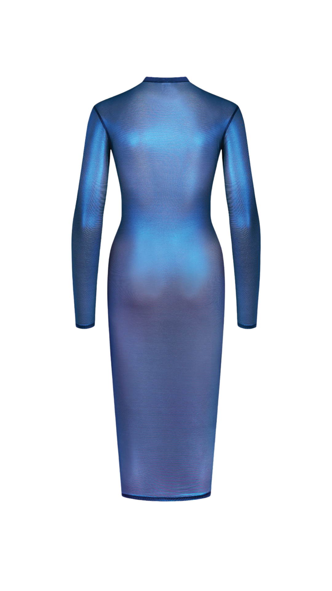 New With Tags: MAISON CLOSE BLUE ANGEL SHEER MIDI DRESS