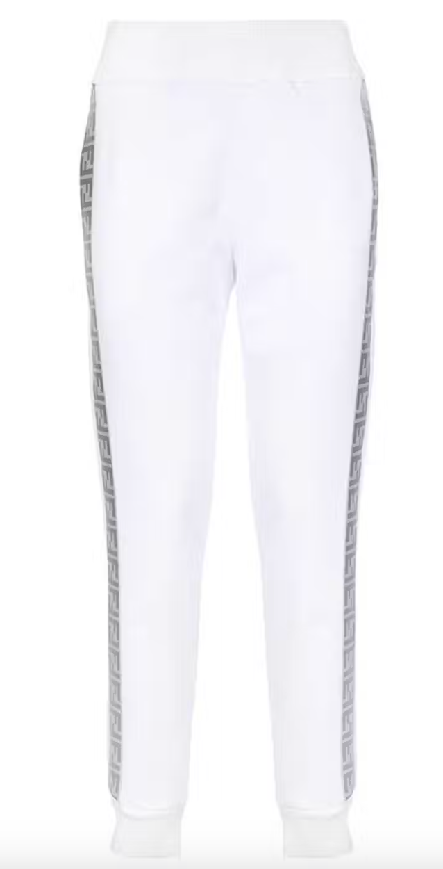 FENDI WHITE/SILVER JOGGERS