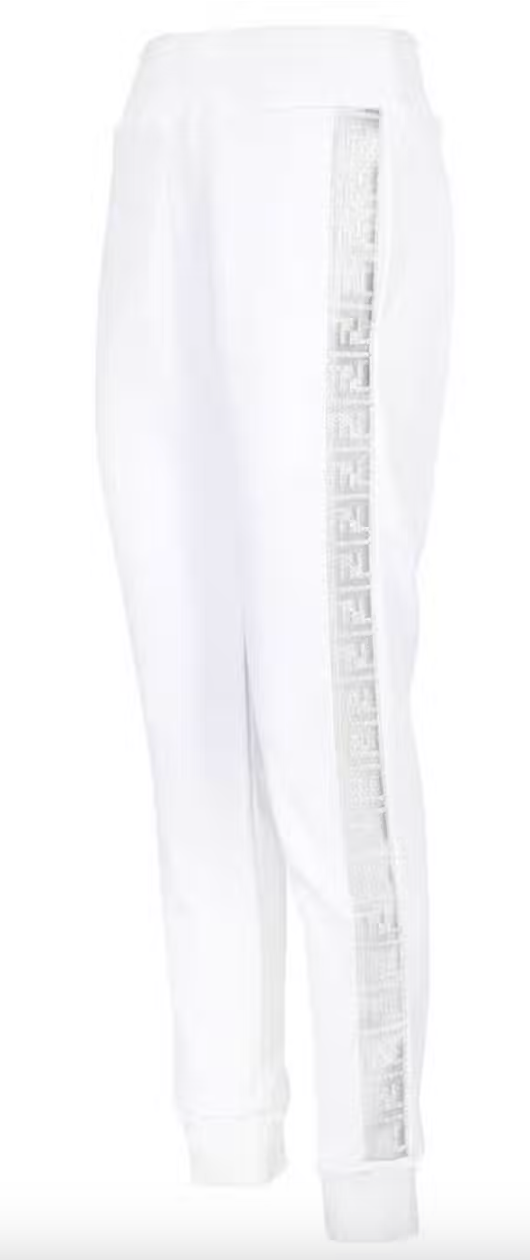 FENDI WHITE/SILVER JOGGERS