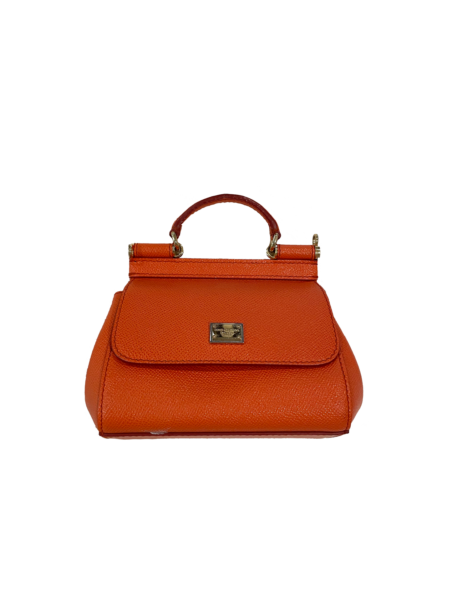 DOLCE & GABBANA SMALL ORANGE MISS SICILY BAG