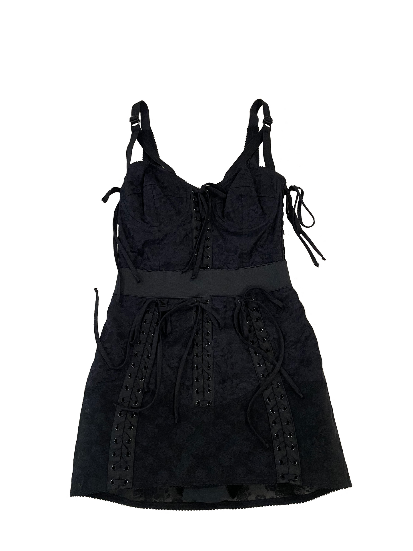 DOLCE & GABBANA BLACK MINI DRESS