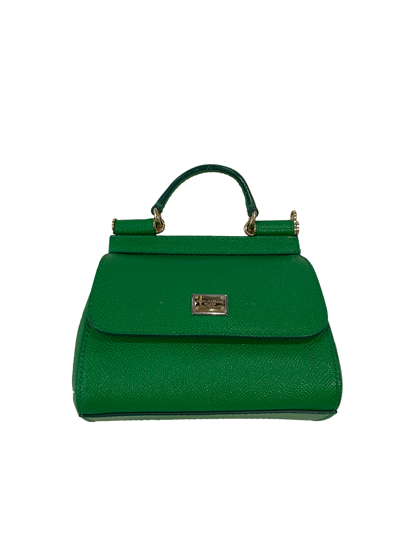 DOLCE & GABBANA GREEN SMALL MISS SICILY BAG