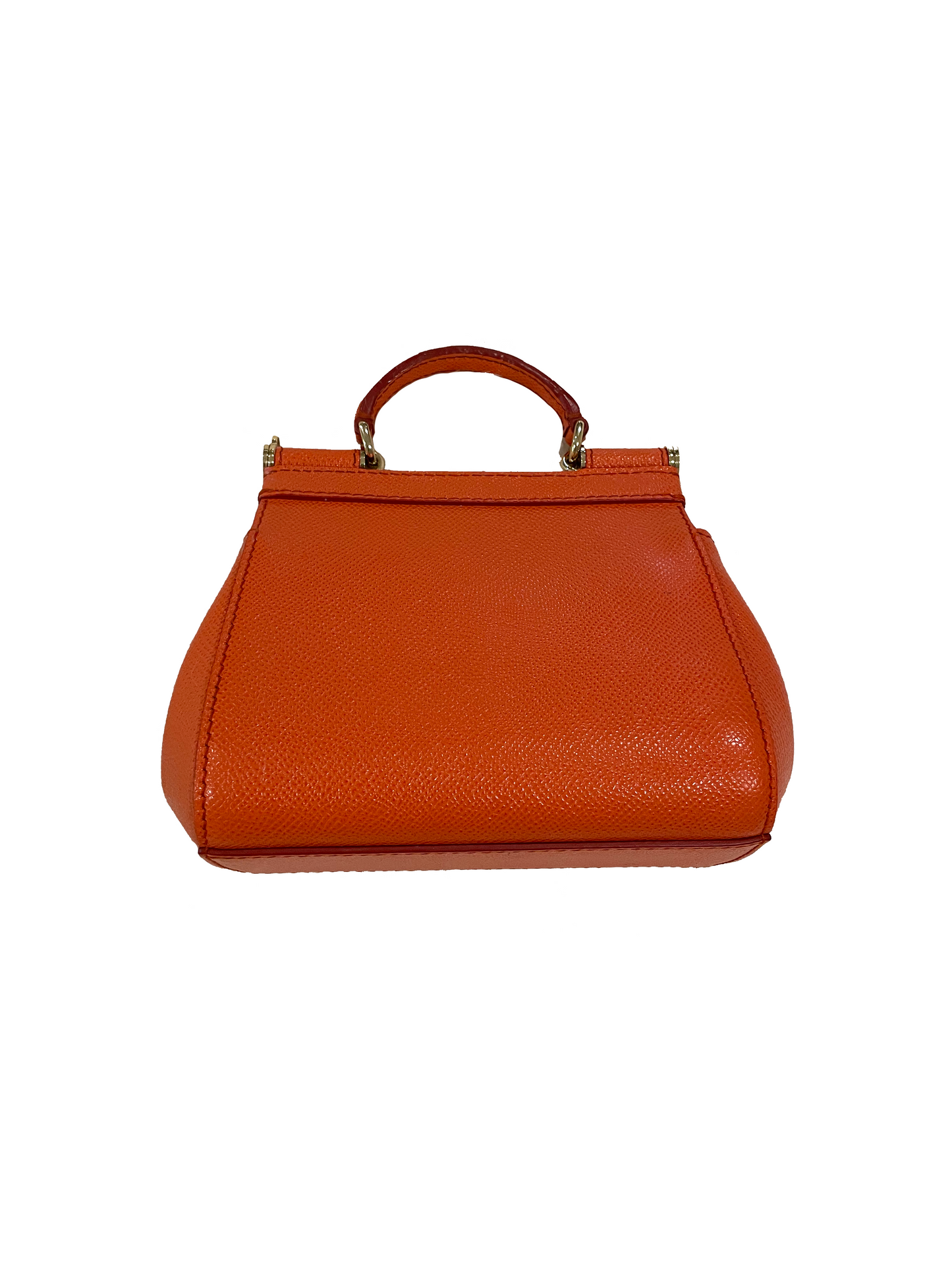 DOLCE & GABBANA SMALL ORANGE MISS SICILY BAG