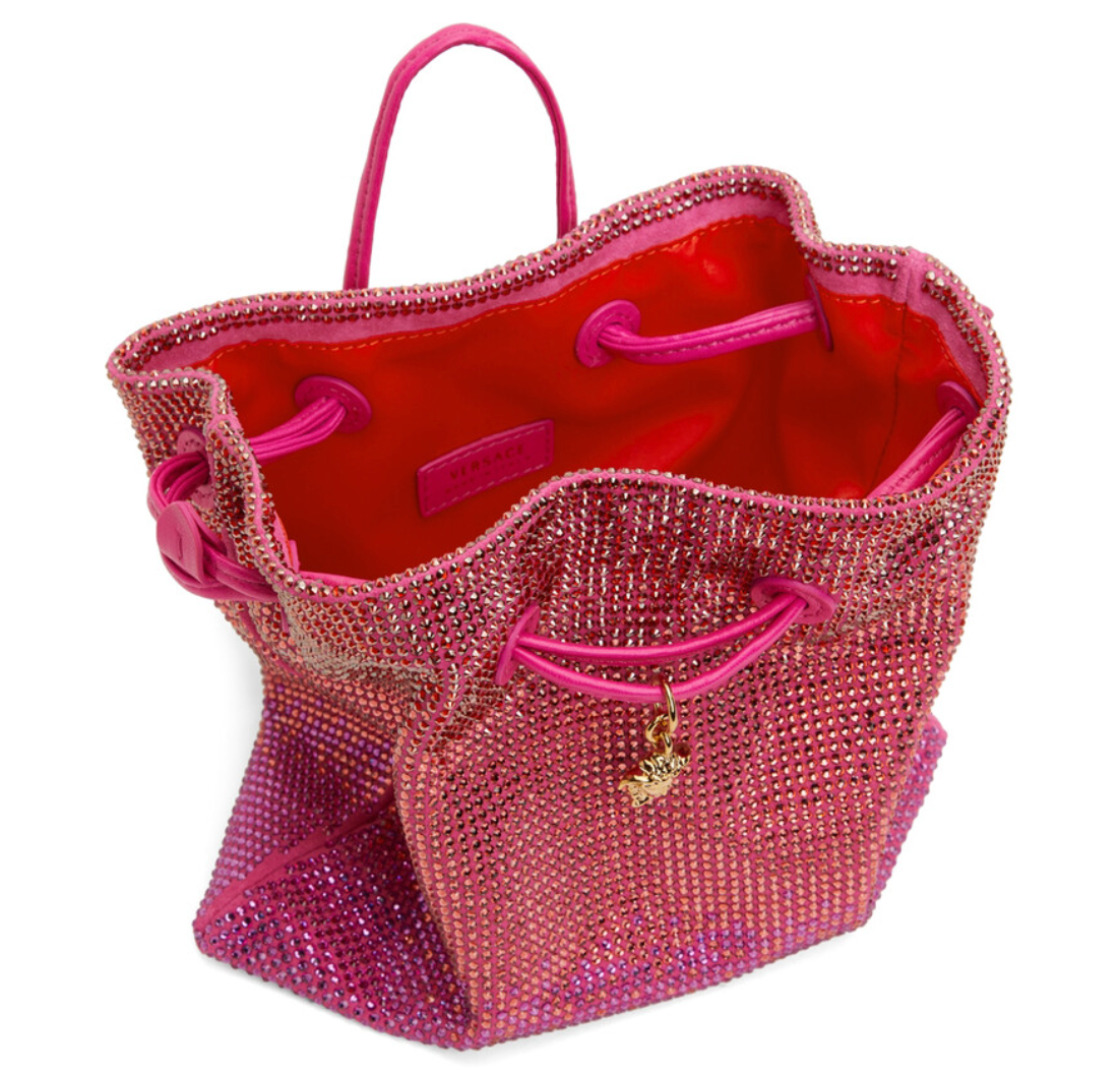 VERSACE PINK CRYSTAL POUCH