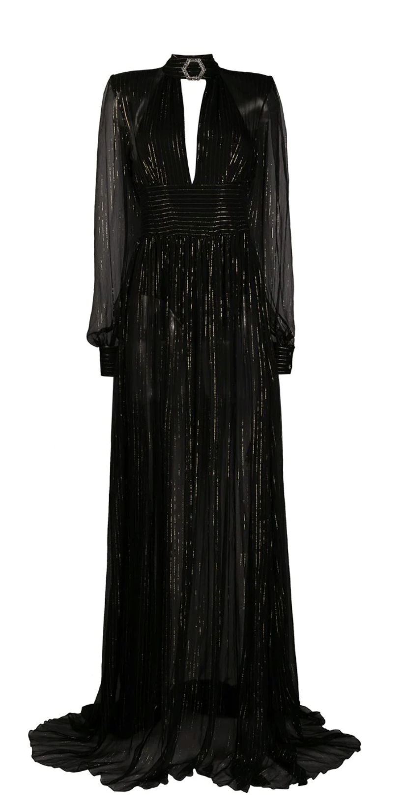 PHILIPP PLEIN PIN STRIPE LONG DRESS