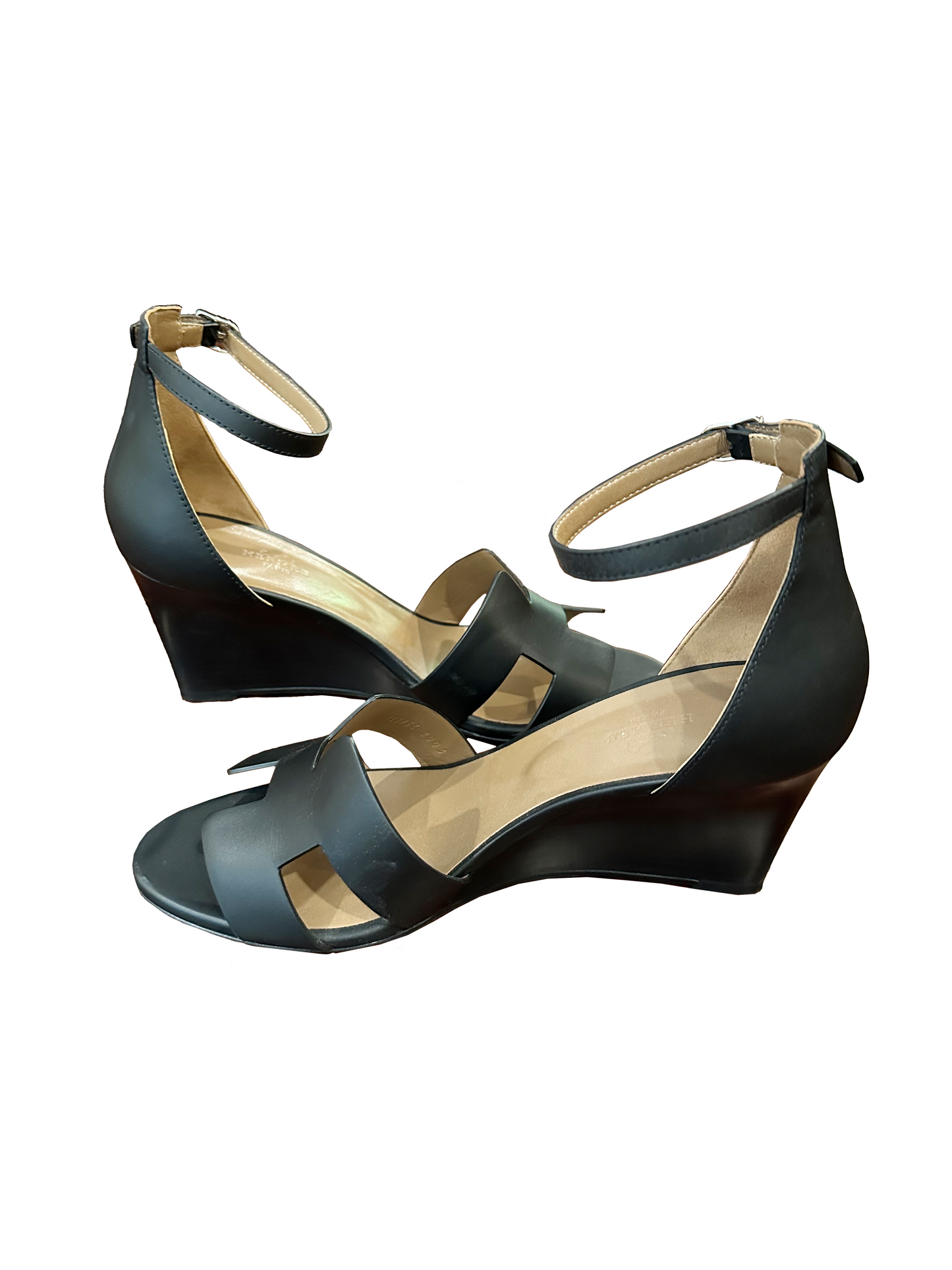 HERMES BLACK WEDGES