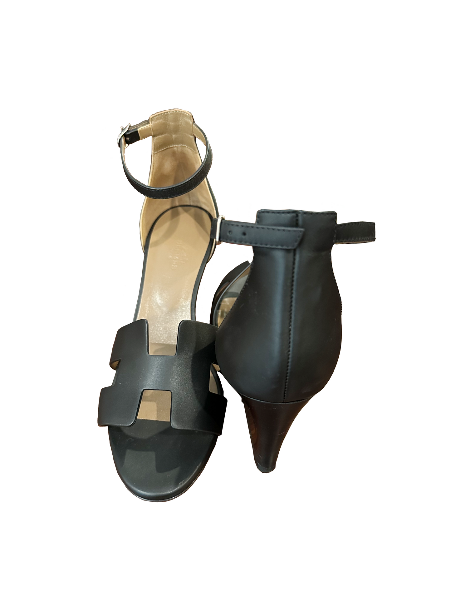 HERMES BLACK WEDGES